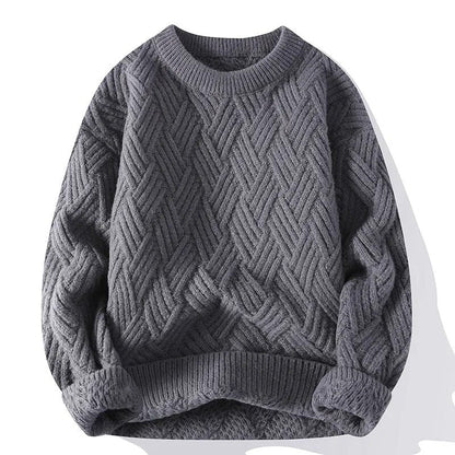 Herre Vintage Genser med Rund Hals 0
