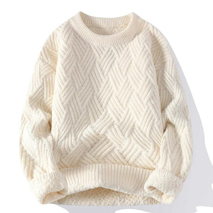 Herre Vintage Genser med Rund Hals 2