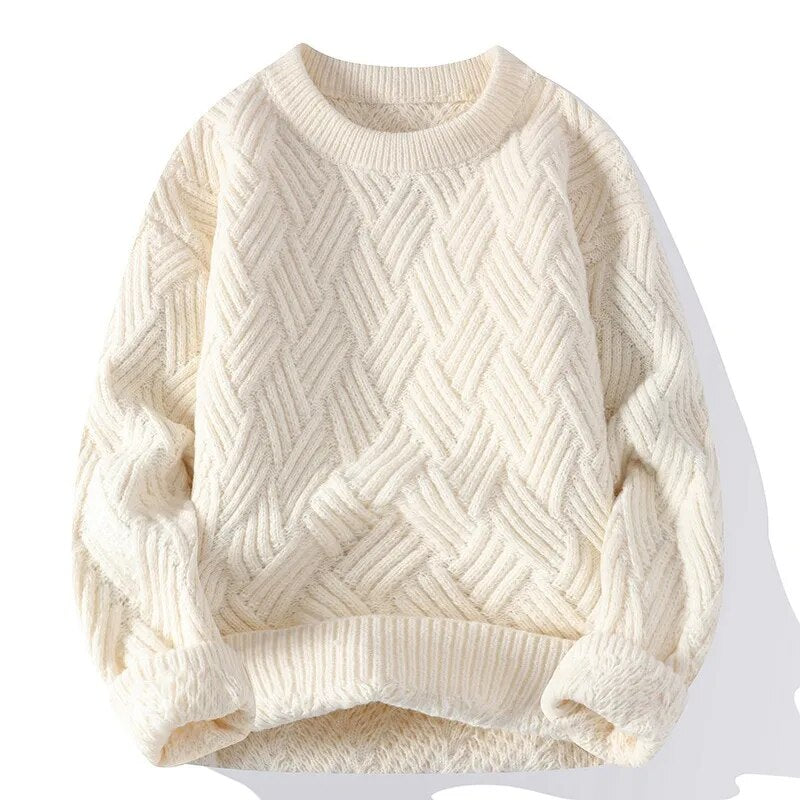 Herre Vintage Genser med Rund Hals 2