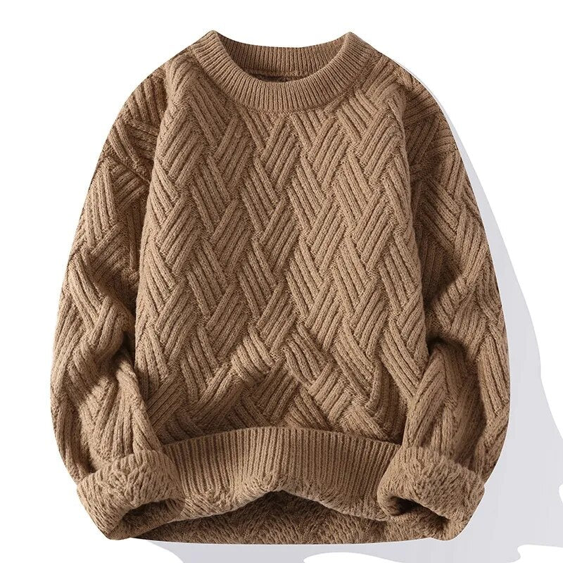 Herre Vintage Genser med Rund Hals 4