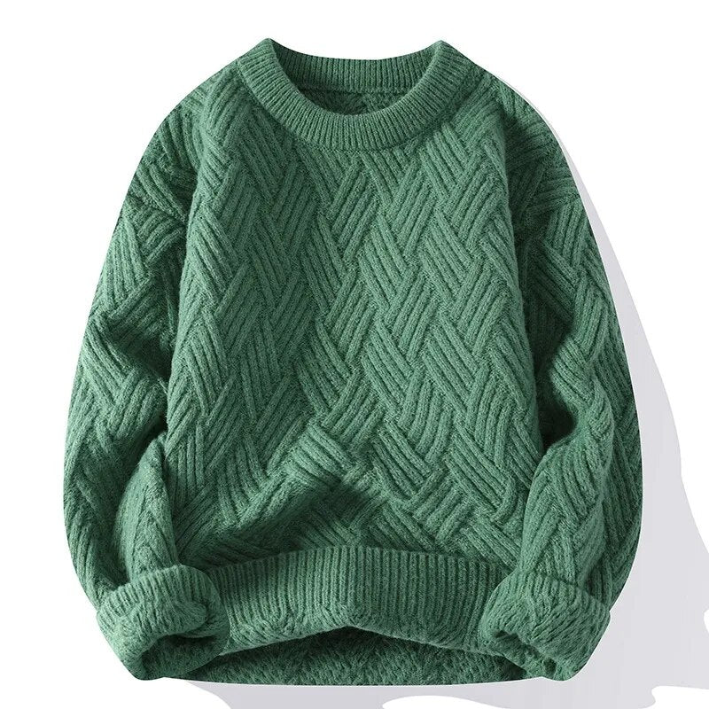 Herre Vintage Genser med Rund Hals 5