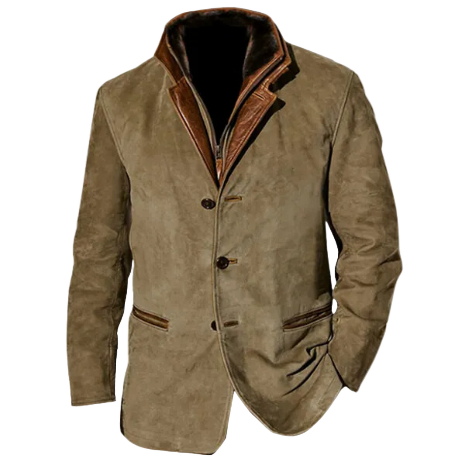 Herre Vintage Høstjakke Retro Stil 0