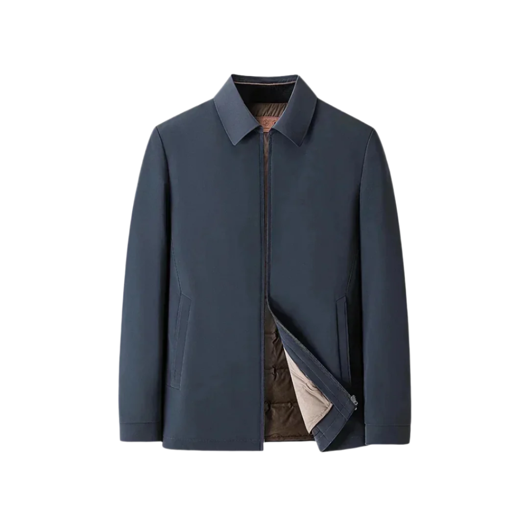 Herre Vinterjakke Justerbar Hætte Nylon Isoleret Regular Fit 0