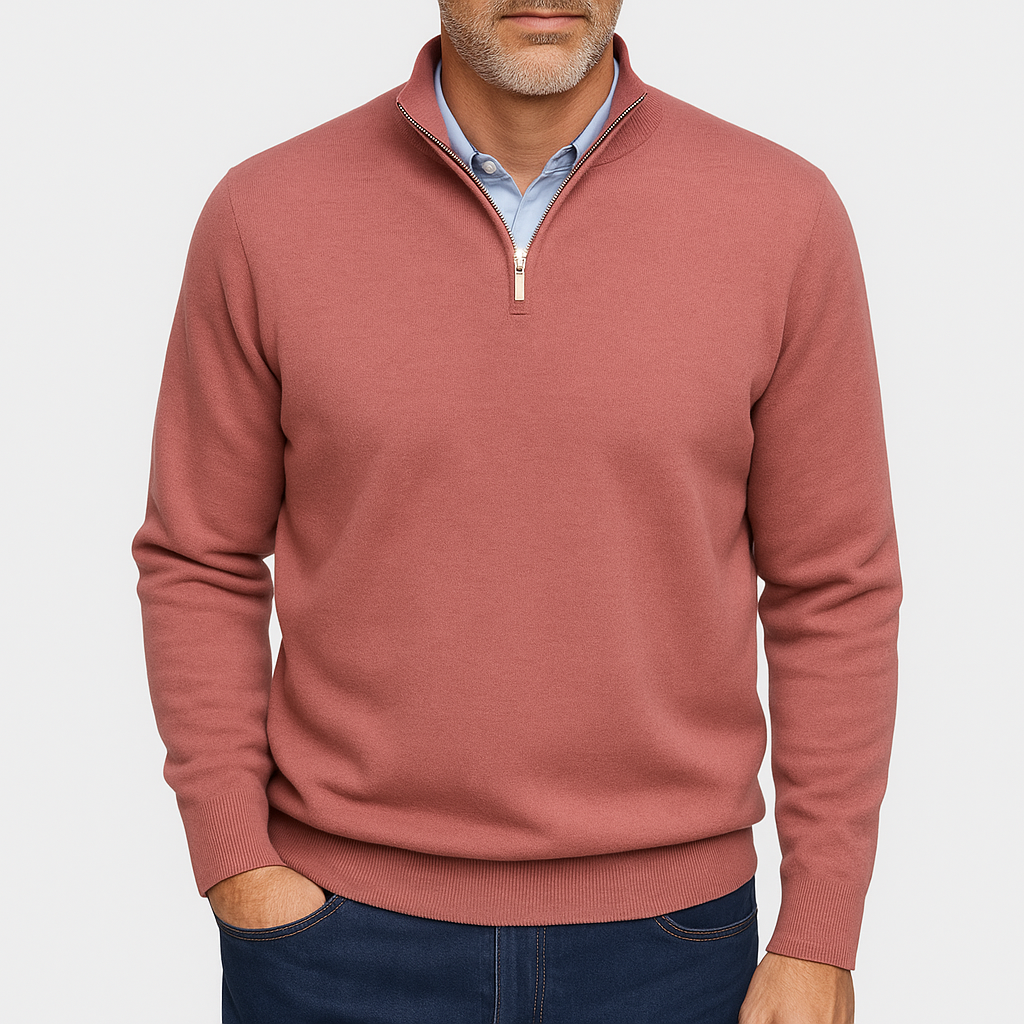 Herre Zip Krave Strik Sweater Casual Stil 3