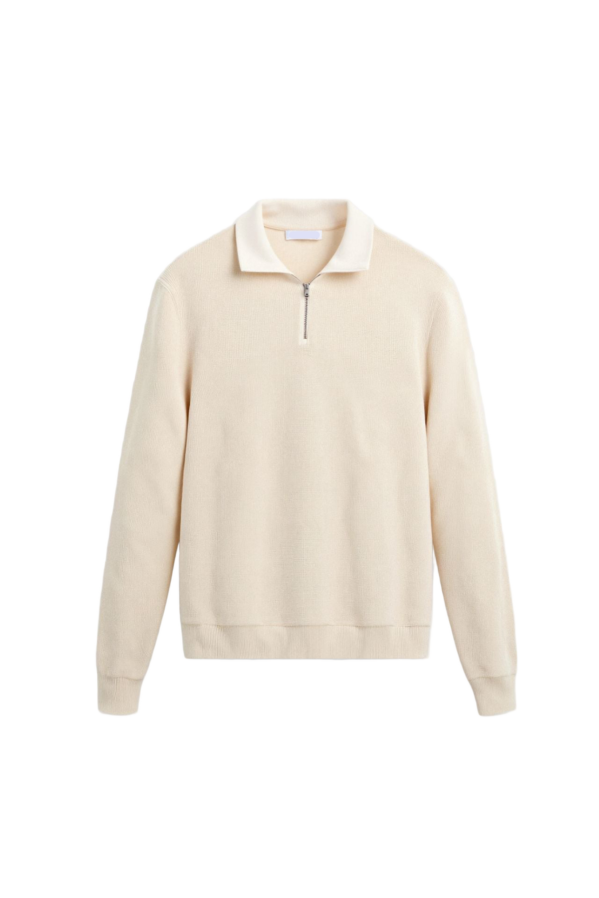 Herre Zip Shirt Klassisk Design 0