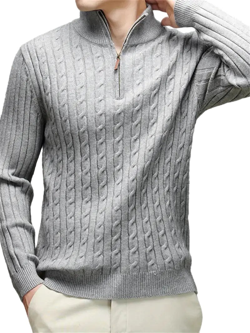 Herre Zip Shirt Sporty Design 0