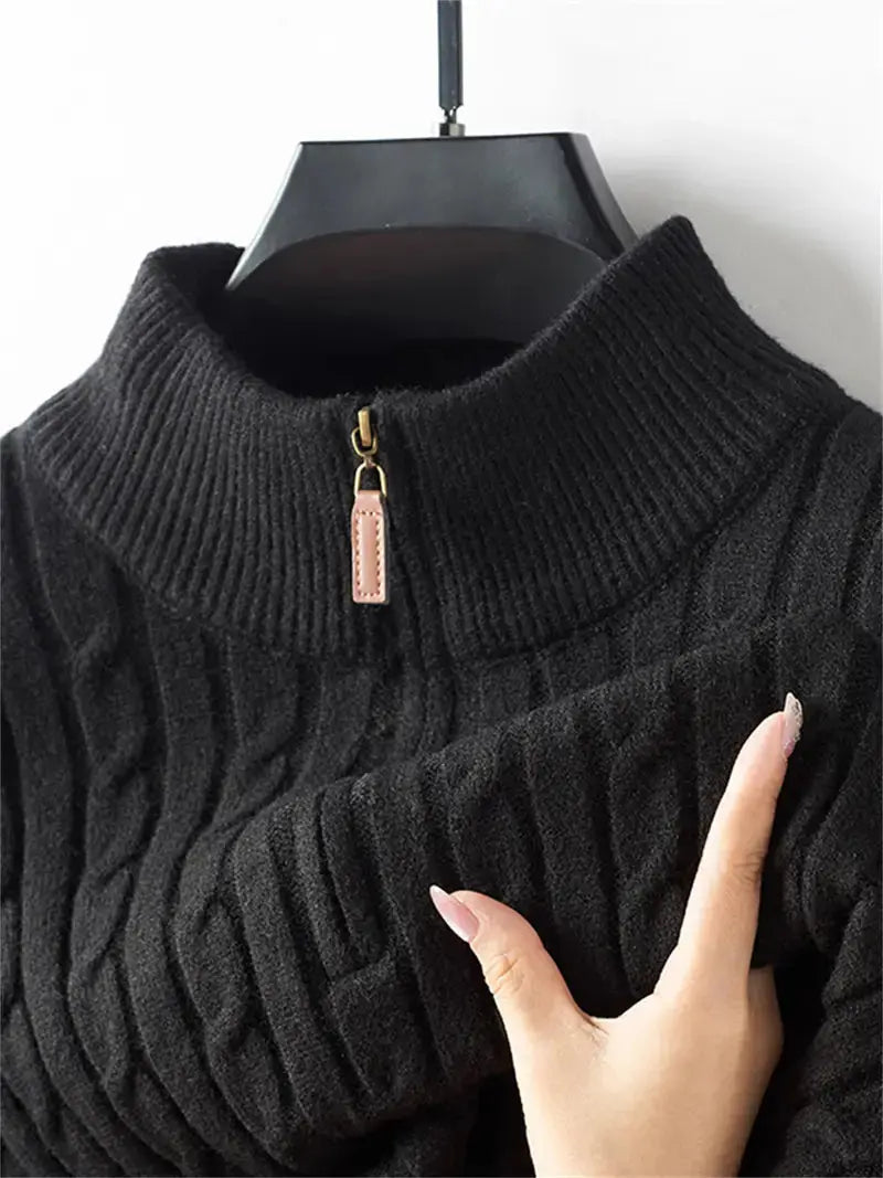 Herre Zip Shirt Sporty Design 3
