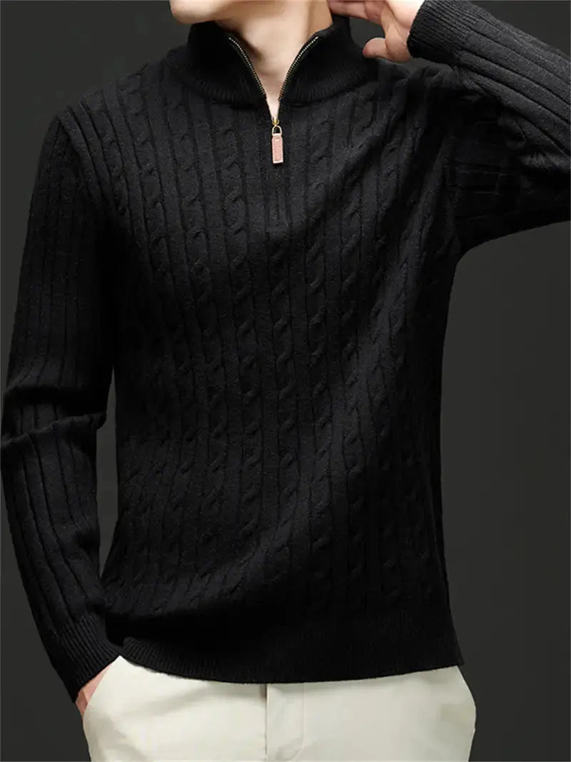 Herre Zip Shirt Sporty Design 6