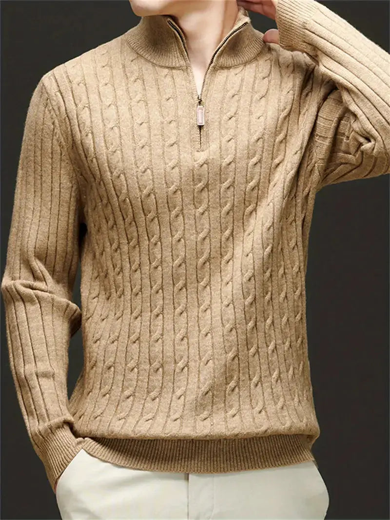Herre Zip Shirt Sporty Design 7