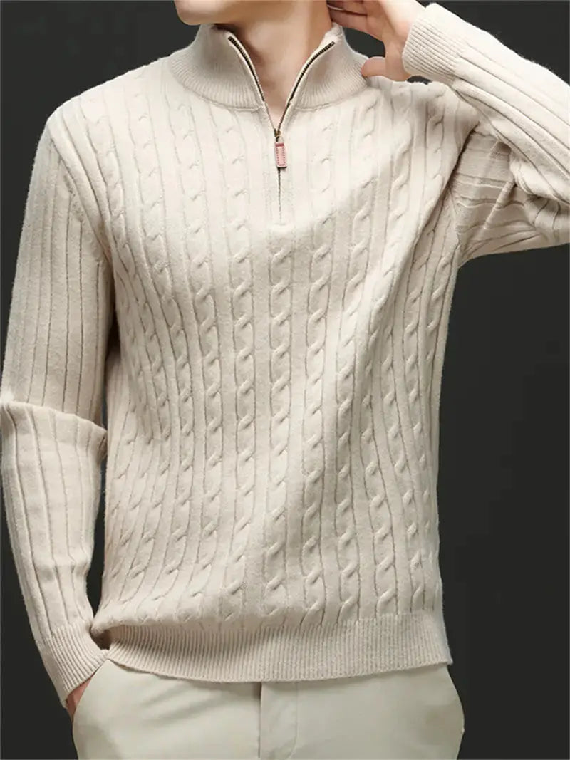 Herre Zip Shirt Sporty Design 8