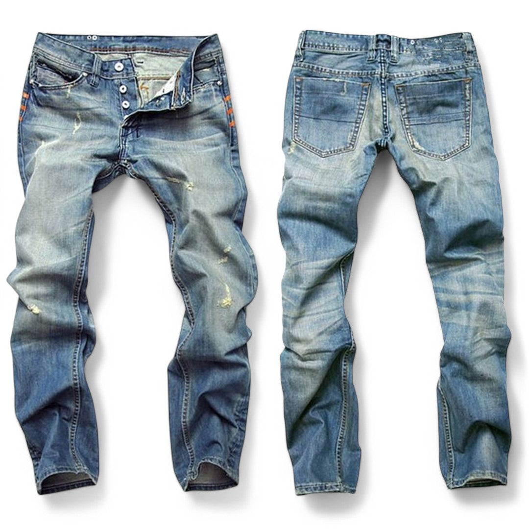 Herrebukser Jeans Casual Bomuldsdenim Komfortabel Pasform 1