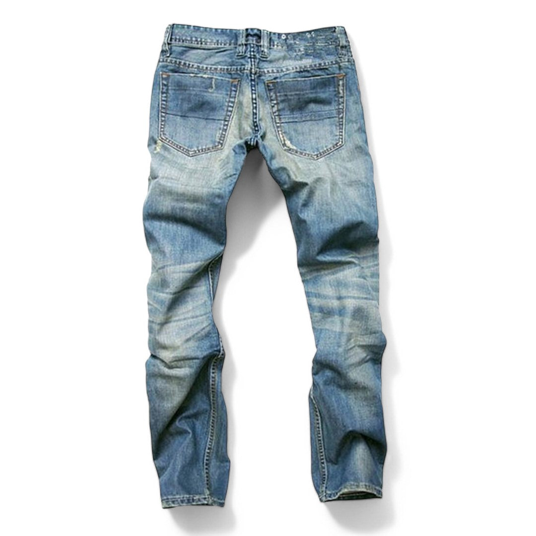Herrebukser Jeans Casual Bomuldsdenim Komfortabel Pasform 2