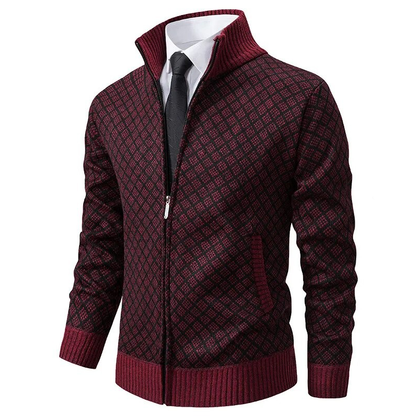 Herrecardigan Jakke Jacquard Soft Comfort 2