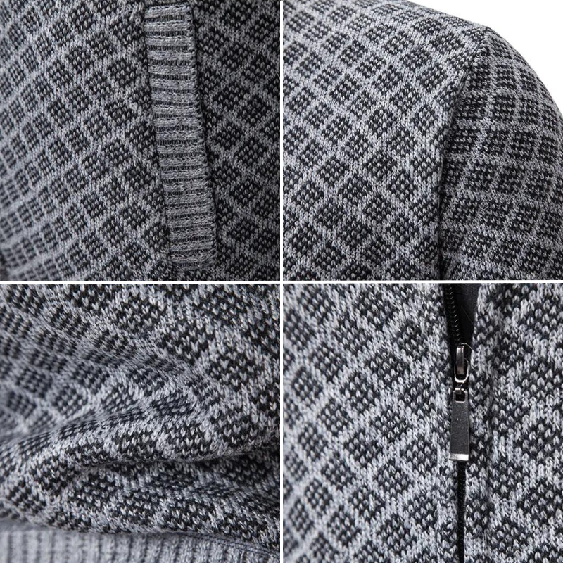 Herrecardigan Jakke Jacquard Soft Comfort 5
