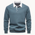 Herren Polo Sweatshirt Retro Style Med Kontrasterende Krave 1