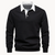 Herren Polo Sweatshirt Retro Style Med Kontrasterende Krave 2