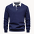 Herren Polo Sweatshirt Retro Style Med Kontrasterende Krave 3