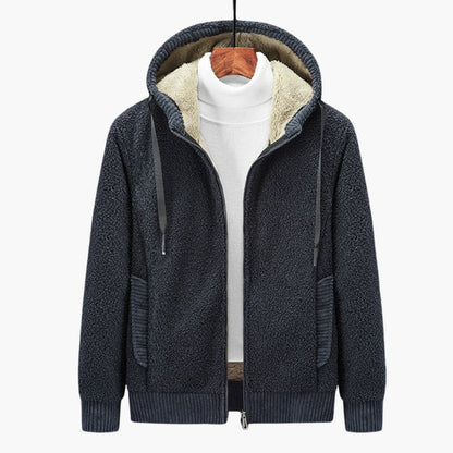 Herrer Hoodie med Lynlås og Foret Hætte 4