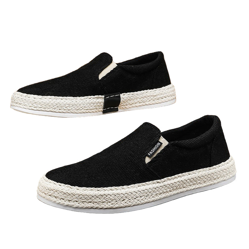 Herrernes Espadrilles i Sort og Hvid Sportiv Stil 0