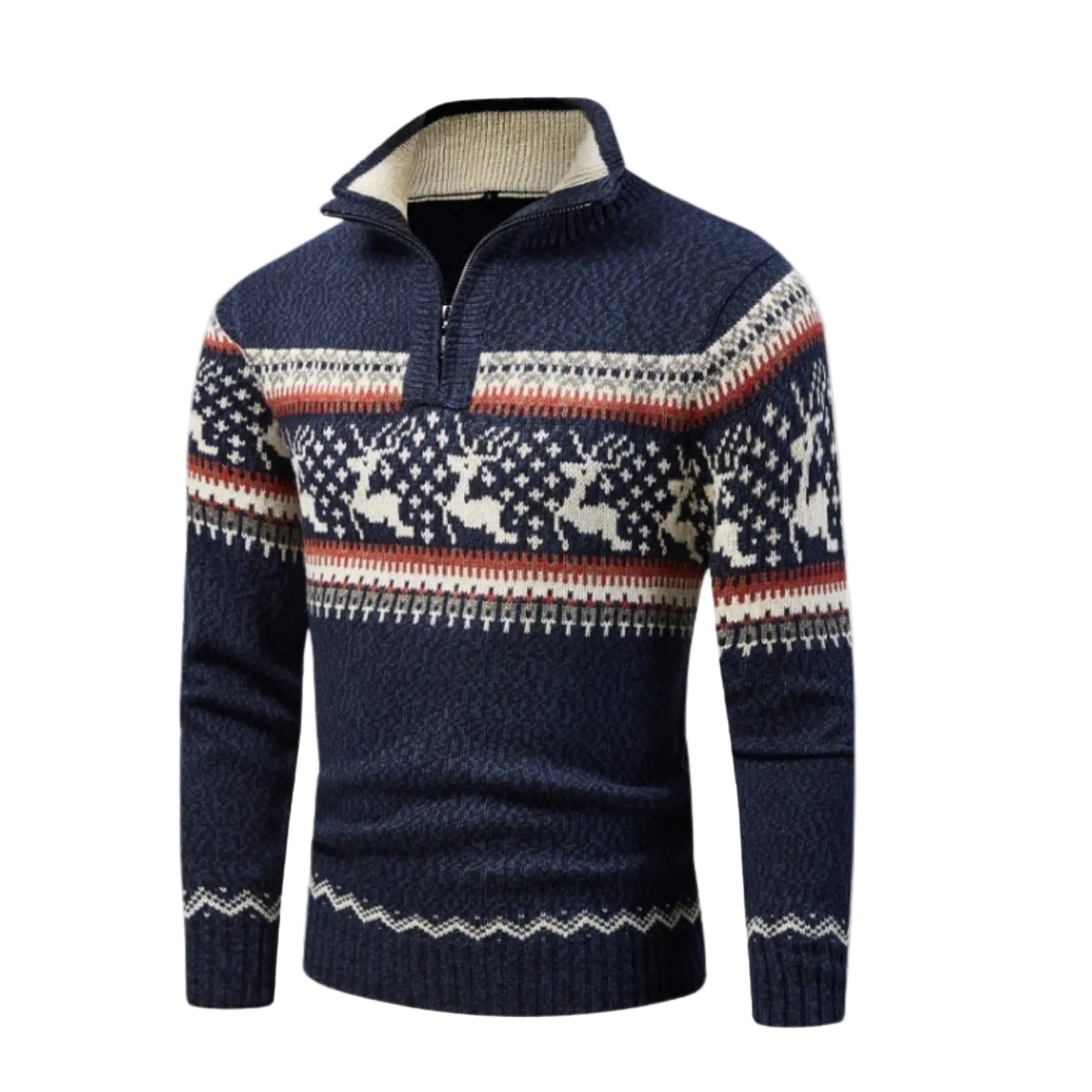Herreskjorte Zip-up Med Skandinavisk Design til Mænd 0