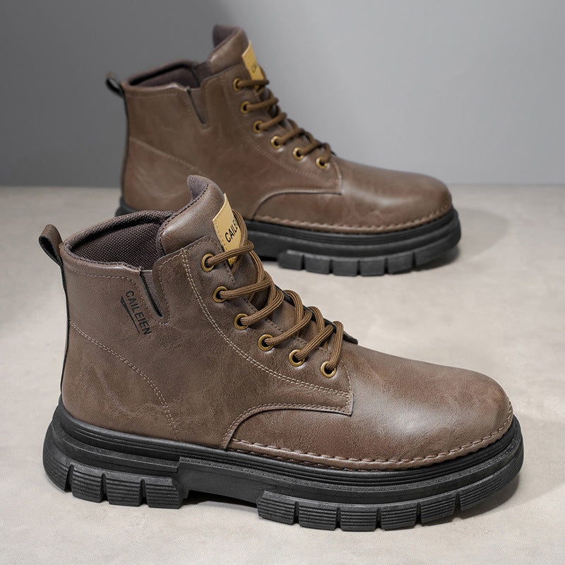 Højdejusterbare Herrestøvler med Skridsikker Sål til Kold Vejr 4