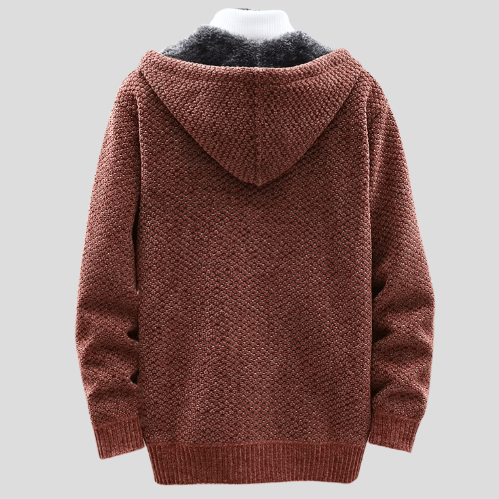 Hoodie til mænd med strikdesign 5