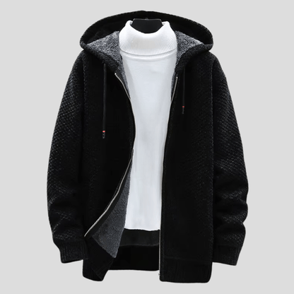 Hoodie til mænd med strikdesign 6