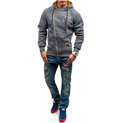 Hoodies Mænd Casual Zip Up Størrelse 5