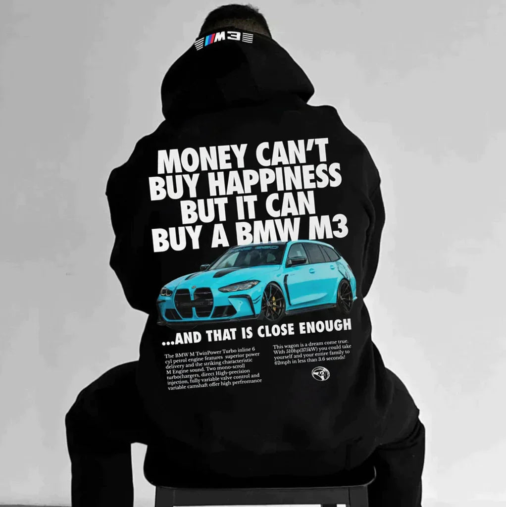 Hoodies Mænd Oversized Med Raceprint Blød Bomuldsblanding 6