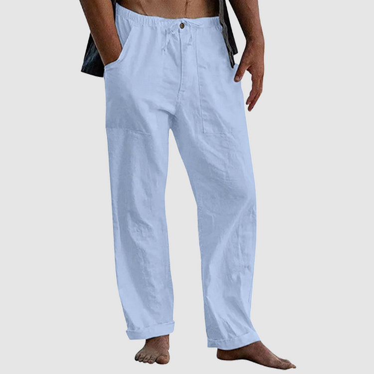 Hørbukser Mænd Casual Stil med Elastisk Talje 3