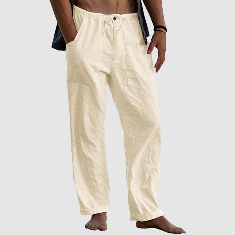 Hørbukser Mænd Casual Stil med Elastisk Talje 5