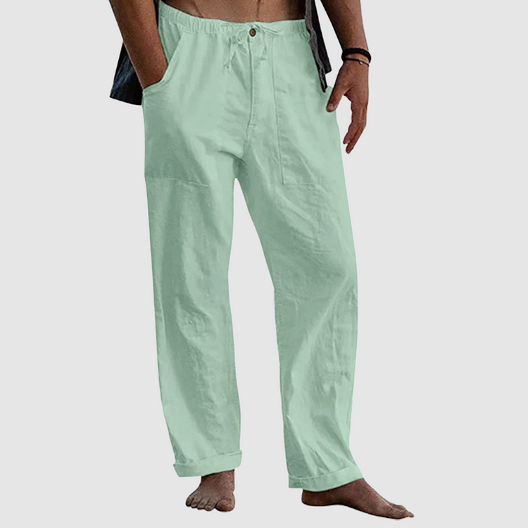 Hørbukser Mænd Casual Stil med Elastisk Talje 6