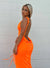 Variant image for Kvinders Maxikjole Sort Rygfri Polyester Elegant til Bryllup-1