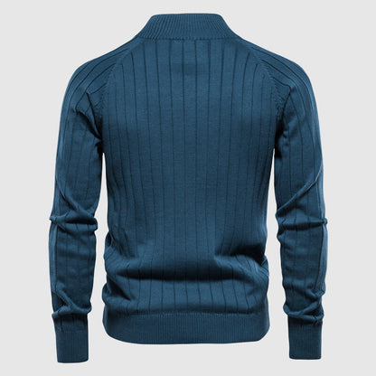 Herre Cardigan Fuld Lynlås Argyle Mønster
