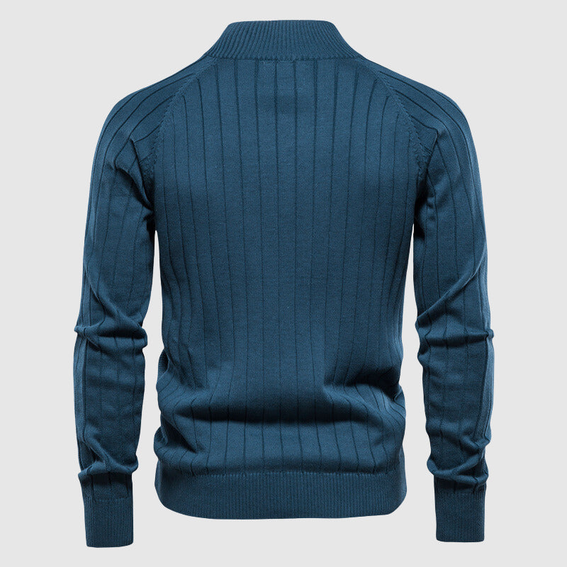 Herre Cardigan Fuld Lynlås Argyle Mønster