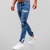 Herre Joggingbukser Denim med Lynlås Detaljer og Behagelig Pasform