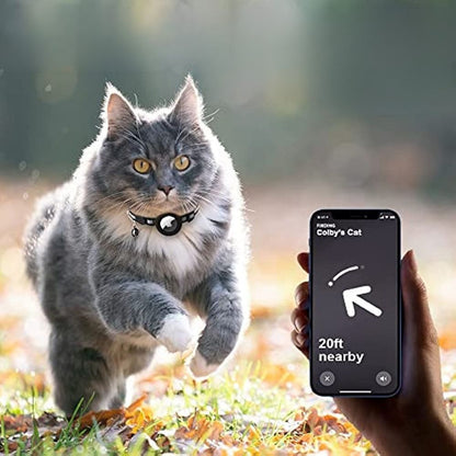 Katte GPS-halsbånd med reflekterende design 1