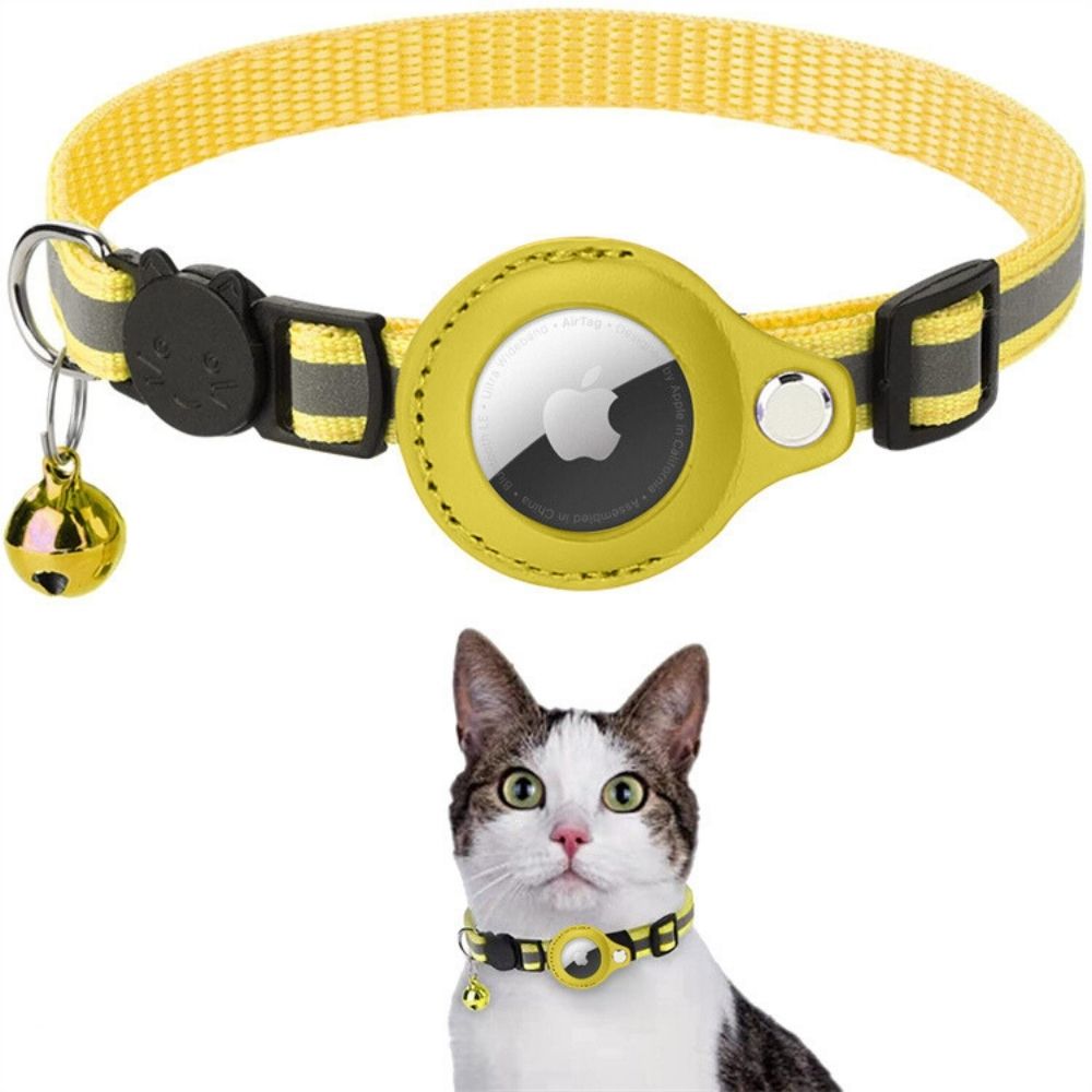 Katte GPS-halsbånd med reflekterende design 11