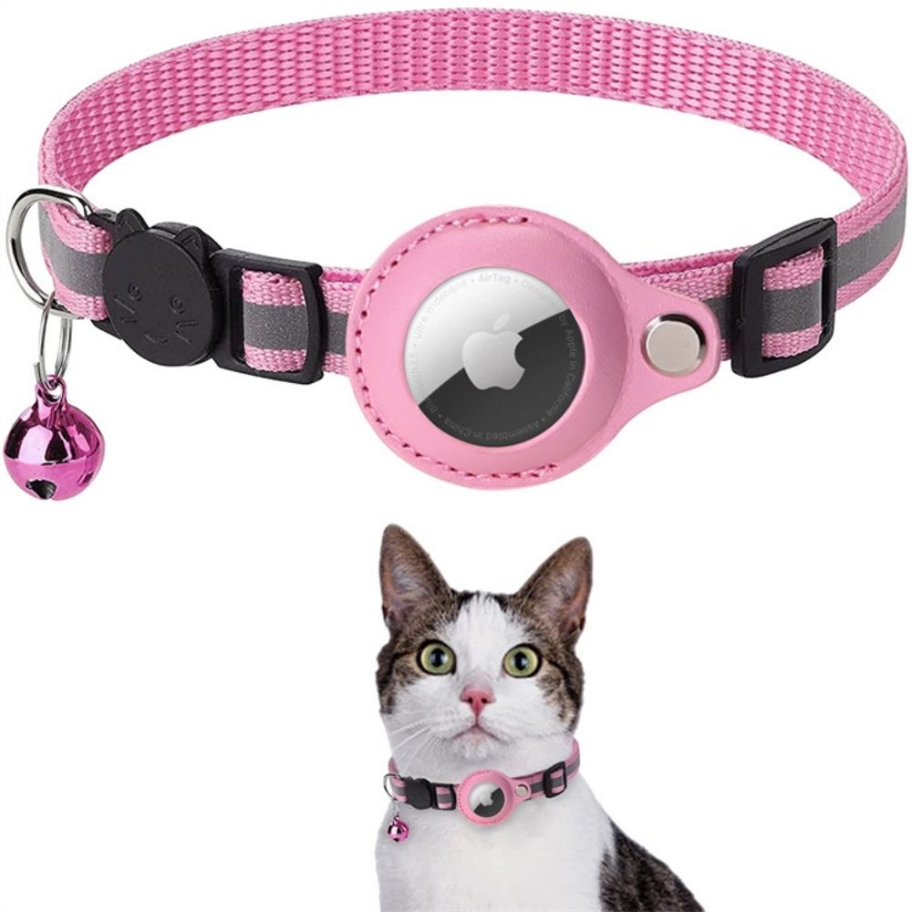Katte GPS-halsbånd med reflekterende design 8