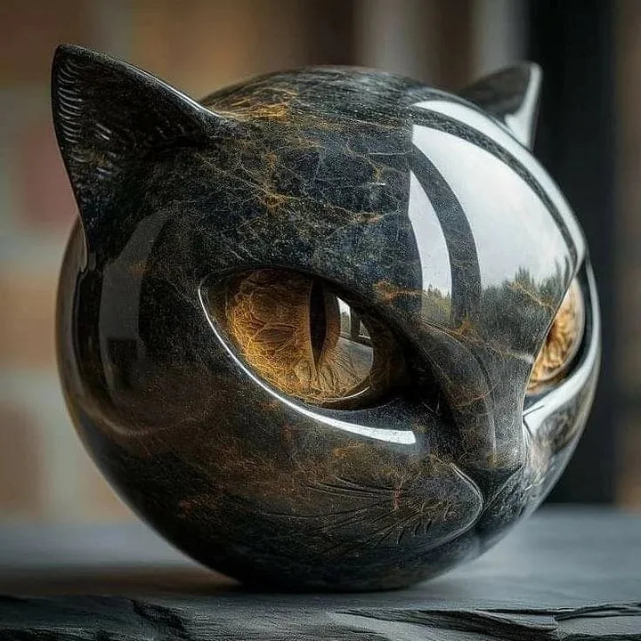 Kattehoved Skulptur Mystisk Design 1