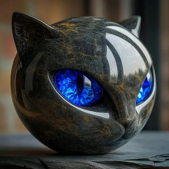 Kattehoved Skulptur Mystisk Design 3