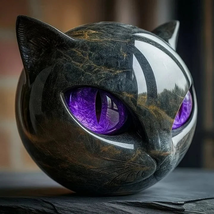Kattehoved Skulptur Mystisk Design 4