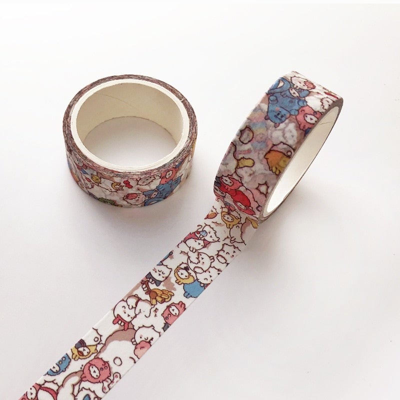 Kawaii dekorativ Washi Tape (sæt med 5)