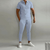 Herre Joggingpak Sporty Stil Halv Zipper Blødt Åndbart Stof-2