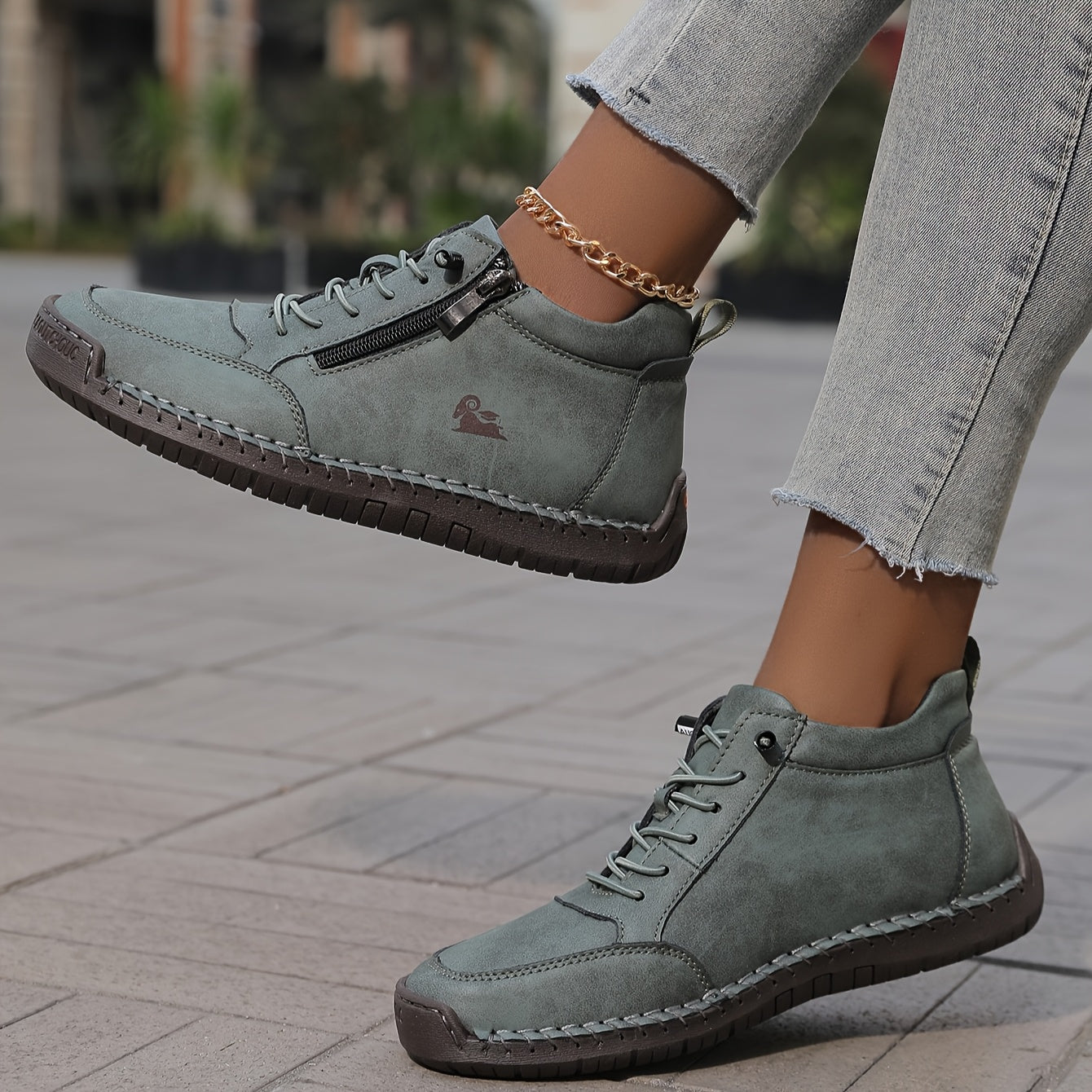 Kvinder Sneakers med Lynlås og Komfortabelt Design 7