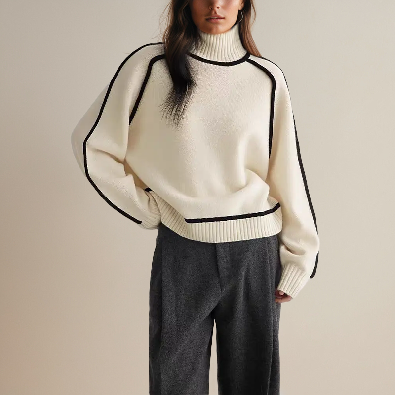 Kvinder's Turtleneck Sweater Rullekraver Blødt Cashmere 1