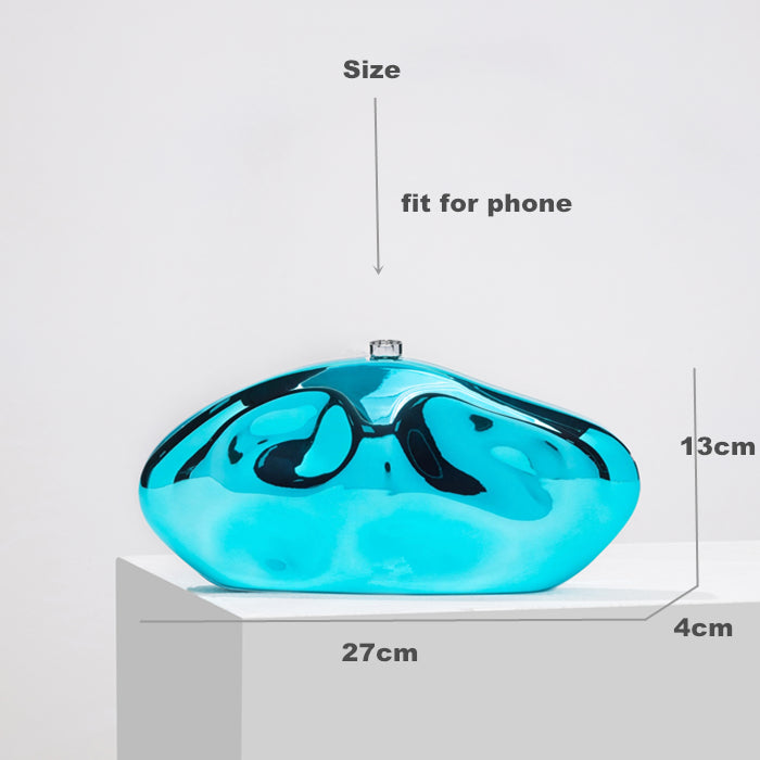 Kvindernes Clutch Taske Struktureret Design Med Aftagelig Kædestrop 7