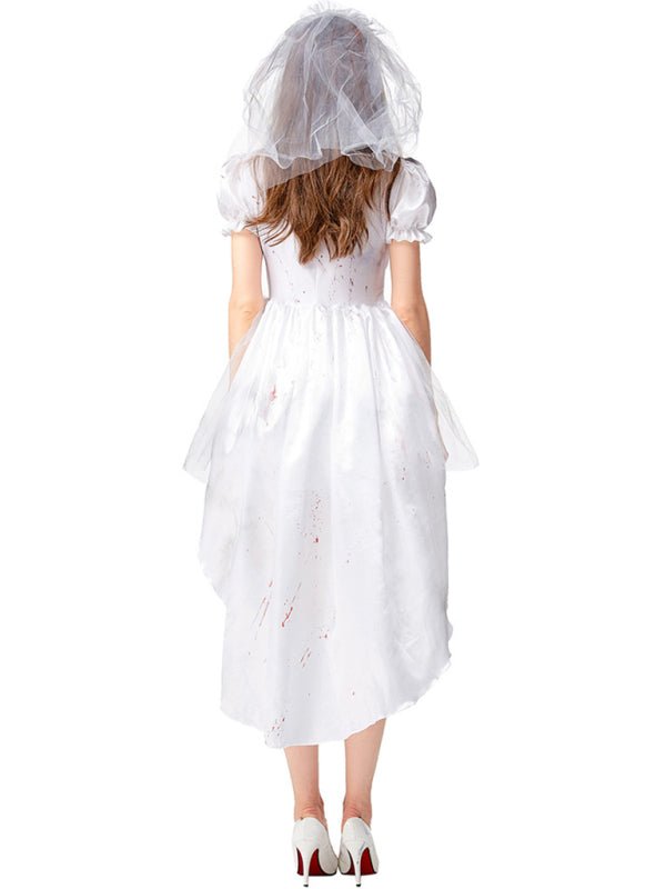 Kvindernes Vampirbrud Kostume Med Blodpletter Polyester 2