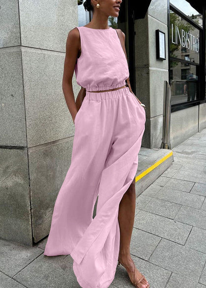 Kvinders 2-Delt Outfit med Åben Side Moderne Design 1