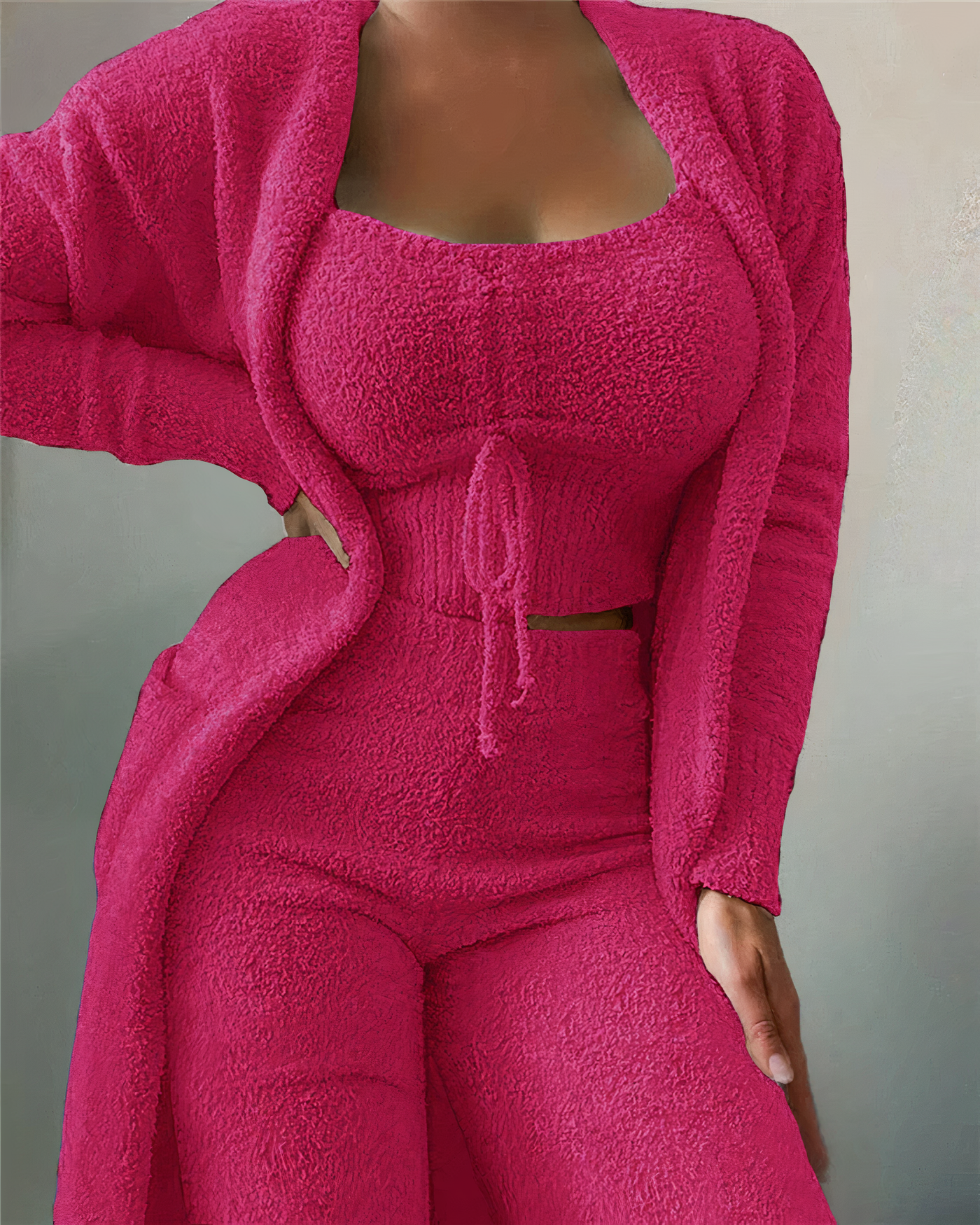 Kvinders 3-delt Pyjamassæt med Sporty Stil 2